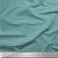 Soimoi Rayon Crepe Fabric Diamond & Cross Sign Shirting Print Fabric до двора