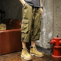 Akiihool Plus размер товарни панталони Мъжки удобни панталони на открито с многобройни панталони с мулти джобове