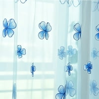 Paille Sheer Voile Home Decor Window Window Curtain Floral Slome Top Единичен панел ПОКЛЕД ПОКЕДО МОДЕЛНО БЛАГОВЕ 100X 39.37X106.30IN