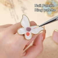 Farfi Ring Palette универсална лесна за почистване на златист цвят ръб нокти на дъска за пръстена за смесване на основи