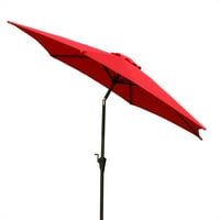 9 'чадър с полюс с чанта за носене, червено
