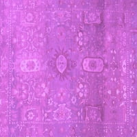 Ahgly Company Indoor Square Abstract Purple Modern Area Rugs, 3 'квадрат
