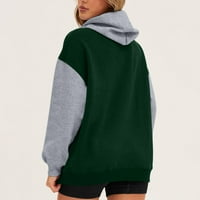 Lenago Hoodies for Women Teen Girls Жени за големи качулки пуловер дълъг ръкав ежедневни качулки тънки цип от руно пуловер палто епади