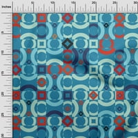 OneOone Cotton Cambric Teal Blue Fabric Geometric Quilting Supplies Print Sheing Fabric от двора Wide-2y
