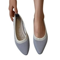 Vedolay ежедневни обувки за жени плоски дамски плъзгащи се куки за комфорт и контур за контури, сиво 6.5