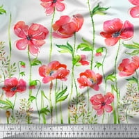 OneOone Cotton Fle Fabry Leaves & Flower Panel Fabric щампи по двор широк