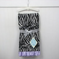 Сохо бебешко одеяло, Zebra Print Soft Satin Ruffle