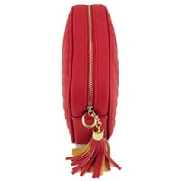 Yinguo Fashion Women Solid Color Zipper Tassel Hnadbag чанта за чанта за рамо чанта чанта