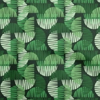 OneOone Viscose Jersey Green Fabric Полу кръг Шиещ материал за печат на тъкан край двора
