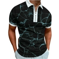 pyju мъжки модни модели с къс ръкав голф ризи модерни графични тънки годни стойки яка поло ризи цветна бизнес риза