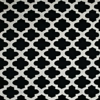 Обединени тъкачи Сиатъл Килими - 2200 - Съвременни черни извити заострени ъглови килимчета