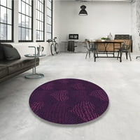 Ahgly Company Indoor Square Marketed Dark Magenta Purple Area Rugs, 5 'квадрат