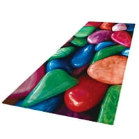 Декоративна подложка за постелка за хол на пода 60x цветни камъчета