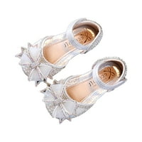 Bowknot Performance Dance Shoes for Girls Childrens Shoes Pearl Rhinestones Shining Kids Princess Shoes
