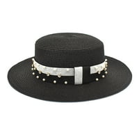 Дамска слънчева шапка лятна шапка за пътуване голямата крачка слама шапка на открито All Match Sun Hat Fisherman Hat