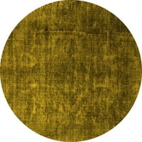 Ahgly Company Indoor Round Oriental Yellow Industrial Area Cugs, 7 'Round