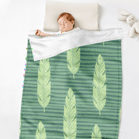 Винтидж флорално раирано одеяло с калъф за възглавница за диван диван офис размит уютен микрофибър хвърля спални фестивал подаръци хвърля одеяло за деца жени възр