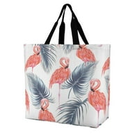 Фламинго флорални удобни купувачи Тота на плажа училище за пазаруване в училище голяма чанта за хранителни стоки рамо чанта за многократна употреба преносими чанти за съхранение
