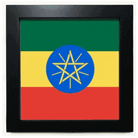 Етиопия Национален флаг Африка Държава черна квадратна рамка Снимка на таблет за стена