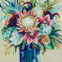 Great Art Now Marias Bouquet on Warm Grey от Jeanette Vertentes, Canvas Wall Art, 12W 12h