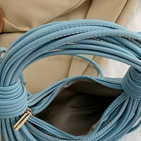 Нови чанти за жени ръчно изтъкани чанти за юфка въже, плетено издърпано хобо вечерен съединител