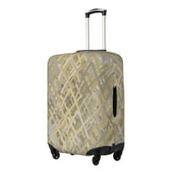Полиестер еластичен багаж, бежов акварелен ред текстура Пътуване куфар Протектор за прах за колесен куфар