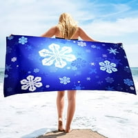 Снежинка пясък безплатна плажна кърпа Бърза суха кърпа за баня, извънгабаритна плажна одеяло мека абсорбираща кърпи за гости Леки за пътуване