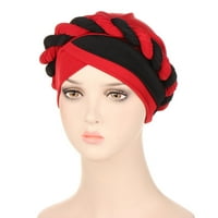 Бейзболни шапки жени плитки котбани шапки шапка рак капачка за коса капак за глава шал за опаковане на капак червено червено