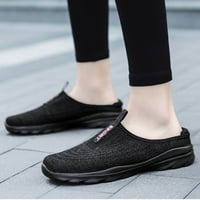 Vedolay Women Shoes Женски модни маратонки платформа кръг пръст на краката на комфортни обувки, черни 6.5