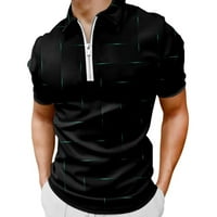 Голф ризи за мъже пролетта нова 3D печат модна тенденция ежедневна яка цип мъжки ризи с късо ръкав мъжки ризи