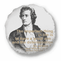 Германски поет драматург Goethe кръгло хвърляне възглавница за домашна декорация възглавница
