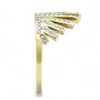 Luxe Jewelry проектира женски златен йон, покрит с неръждаема стомана с кристали - размер (опаковка