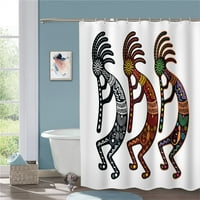 Sonernt Southwestern душ завеса за декорация на баня тъкан за завеси за душ с куки, 72x72