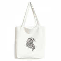 Птица боя Черна жестока тотална платна чанта за пазаруване на чанта за небрежна чанта