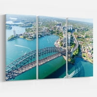 Дизайнерско изкуство Сидни Въздушен изглед - Фотографски печат върху опаковани платно