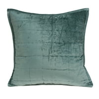 Parkland Collection Tusha Sea Foam Solid Quilted Down запълнена възглавница за хвърляне