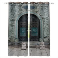 Марокански завеси за възрастни порта геометричен дизайн на вратата вход Архитектурен ориенталски стил хол Спалня Прозорци завеси