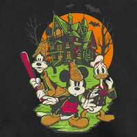 Мъжки Mickey & Friends Halloween Haunted House Crew Sweatshirt Black Medium
