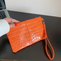 Yinguo Fashion Women Artificial Leather Solid Color Stone Pattern Underrent Bag Phone Cang Чанта за чанта за съединител