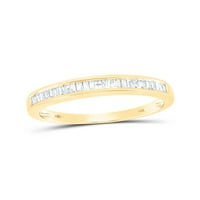 Diamond Princess 14kt жълто злато дамски багет диамантен сватбена лента пръстен cttw