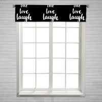 Live Love Laugh Motivation Poster Window Window Curtain Valance Pocket