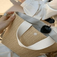 Дамска плетена чанта плаж лятна чанта за рамо
