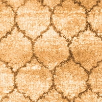 Ahgly Company Indoor Square Abstract Orange Contemporary Area Rugs, 8 'квадрат