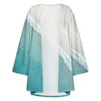 Женски върхове, якета и просвет, женски флорален щампа за печат кимоно кардиган свободен шифон покрива случайни блудни върхове