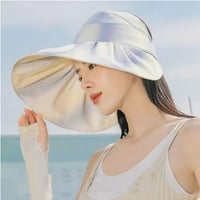 Cocopeaunts Лято сгъваем широк ръб слънчева шапка UV защита празна топ шапка плаж слънце шапка Голяма крачка слънчеви шапки за жени шапки за жени