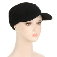 Жени и мъже структурирани твърди цветни бейзболни шапки Регулируеми спортни шапки на открито ежедневни шапки черно