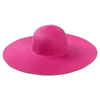 Minzon женски твърд цвят голям бремента слама шапка слънчева дискета широка набрана шапка плажна шапка слънчева шапка