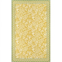 ft. in. ft. in. Under- Hand Hooked Rectangle Area Rug - жълто