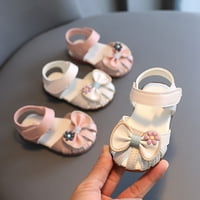 Деца момичета обувки солиден цвят плоски близки пръсти сандали меки подметки, които не са приплъзващи принцеса детски обувки за училище