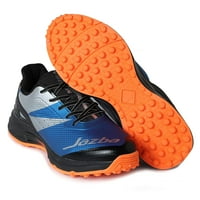KD обувки за крикет за мъже гумени шипове хокейна обувка, многоокранална външна обувка за всички кръгли производители за трева и трева синьо-сребрист 08